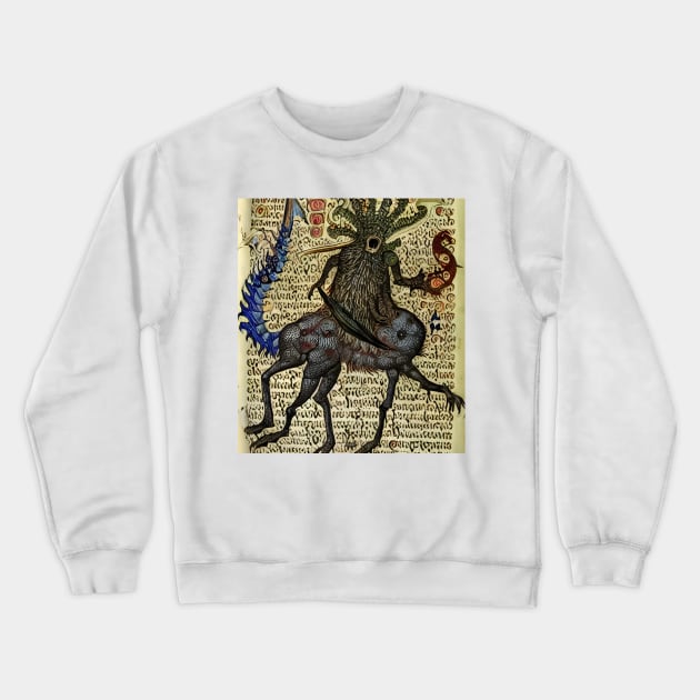 Medieval Monster Crewneck Sweatshirt by AlienMirror